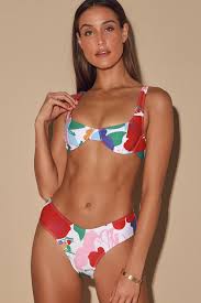 Faithfull the brand's swimwear line is the perfect complement to its effortless minidresses, smock tops, and wrap skirts. Faithfull The Brand Pernille White Floral Bikini Bikini Set Lulus