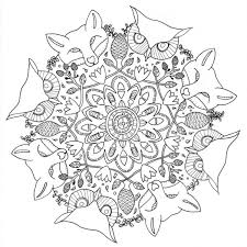 Mandala Enfant 25 Idees Originales A Emprunter Et A Imprimer Mandala Enfant Coloriage Renard Et Mandala