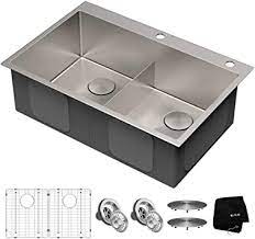 Being confused between kraus sinks vs kohler sink is nothing rare. Kraus Kht302 33 Standart Pro Kitchen Sink Double Bowl 33 Inch Tight Radius Amazon Com
