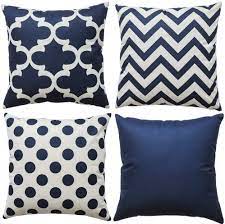 Shop latest navy blue sofa pillows online from our range of home & garden at au.dhgate.com, free and fast delivery to australia. Amazon Com Wlnui Set Of 4 Navy Blue Decorative Throw Pillow Covers Square Farmhouse Linen Polka Dot Cushion Cases For Sofa Couch Home Decor 18x18 Inch Home Kitchen