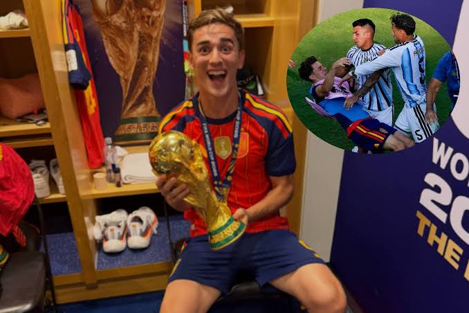 El mensaje de Gavi tras ser agredido por Leandro Paredes en la Final de  Copa del Mundo | MARCA México