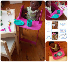 I Made This Cardboard Doll High Chair For My Little Daughter She Loved It Easy To Make All You N Baby Doll Furniture Diy Baby Stuff Doll High Chair