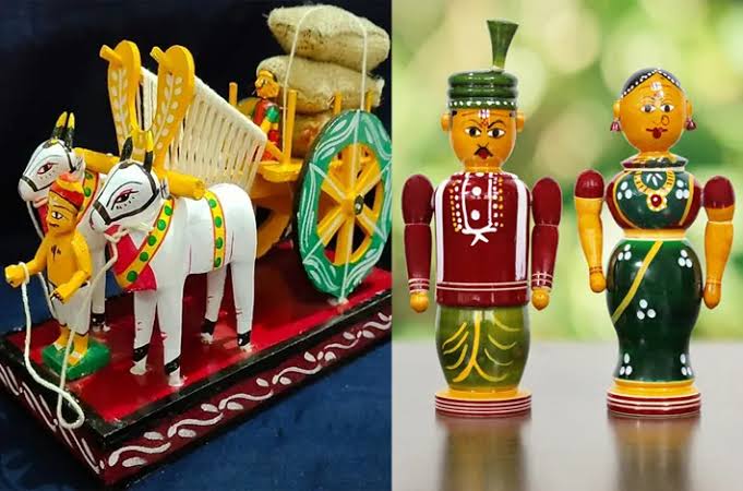 Curated regional handicrafts display at Lepakshi Emporium, AI generated