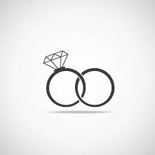 Wedding Rings Vector Icon Wedding Invitation Jewelry Wedding Ring Vector Ring Vector Wedding Icon