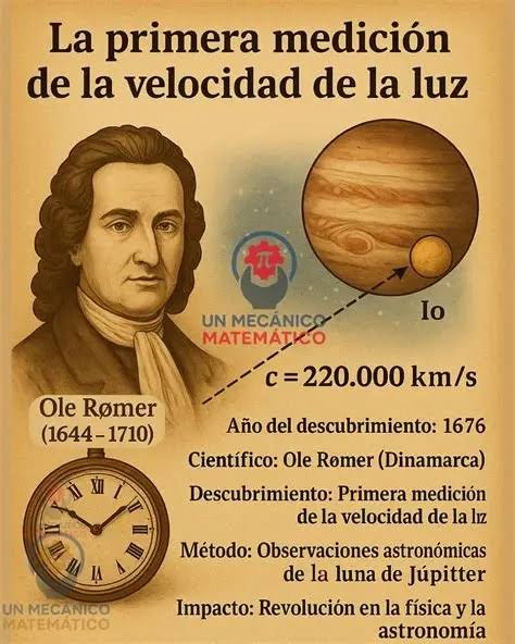 En 1676, el astrónomo danés Ole Roemer se convirtió en la primera persona en medir la velocidad de la luz. Hasta ese momento, los científicos suponían que la velocidad de la luz