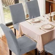 Formal dining room furniture is the centerpiece of any dining room so it is very important for you to make the right choice concerning your dining room set. Buy Subrtex Stretch Dining Chair Covers Elastic High Back Dining Room Chair Cover Machine Washable Parson Chair Protector For Party Set Of 2 Light Grey Online In Taiwan B07qlrs5yx