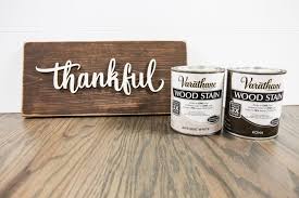 Varathane wood gel stain is a convenient and easy to use stain that provides deep, rich color to enhance the natural grain of the wood. Fall Diy Wood Word Sign Bower Power