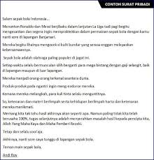 Contohnya dalam bahasa jawa, bahasa sunda, dan lainnya. Surat Pribadi Untuk Sahabat Dunia Belajar