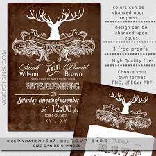 Printable Rustic Winter Woodland Deer Antler Wedding Invitations And Rsvp Deer Wedding Invitations Antler Wedding Invitations Wedding Invitations Rustic