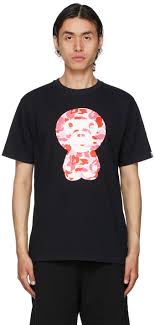 Sta pattern shark tee mens. Bape Black Pink Color Camo Big Baby Milo T Shirt A Bathing Ape