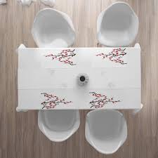 Candlelight is a great way to set the tone for a formal or intimate dinner. Washable Fabric Placemats For Dining Room Kitchen Table Decor Simplistic Cherry Blossom Tree Asian Botanic Themed Pattern Fresh Organic Lines Cinnamon Red Lunarable Japanese Place Mats Set Of 4 Kitchen Dining