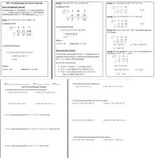 This algebra 2 polynomial worksheet will produce problems for working with the remainder theorem. The Remainder Theorem Worksheet Answers Promotiontablecovers