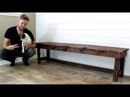 With measurement of 29 1/2 inches long and 12 3/4 inch wide, this black wood bench with storage can hold up to two persons in comfortable position. The 20 Farmhouse Bench Easy Diy Project Youtube