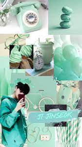 Ji Jinseok Warna Aqua Hijau Neon Ilustrasi Alam