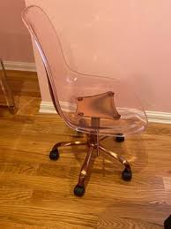Mainstays Acrylic Rolling Office Chair Yucca Walmart Com Walmart Com Tobias chair clear chrome plated ikea.