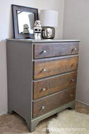 Layering stain for a cool effect! Two Toned Painted Stained Dresser Stained Dresser Furniture Diy Furniture Makeover