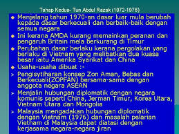 Adam malik, wakil dari indonesia. Latar Belakang Dasar Luar Negara Dasar Luar Malaysia