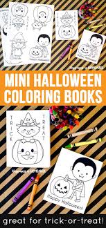 Mini Halloween Coloring Books Printable Great For Trick Or Treating Teal Pumpkin Project Halloween Coloring Book Halloween Preschool Halloween Kindergarten