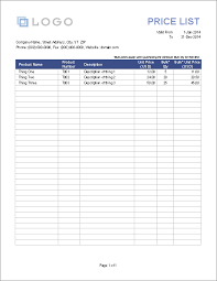 Arranging items in your list by alphabetical order to make them easy for you and your customers to find. Printable Price List Template For Excel
