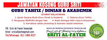 Jawatan kosong terkini mrsm 2018/2019. Jawatan Kosong 2018 Guru Sriti Al Fateh Sriti Al Fateh Temerloh ÙÙŠØ³Ø¨ÙˆÙƒ