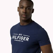 Tommy Hilfiger Logo T Shirt Medieval Blue Blue Tommy Hilfiger T Shirts Detail Image 2 Boy Activewear Nigerian Men Fashion Mens Tshirts