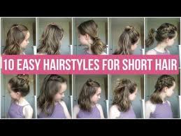 The image gallery of 30 cute hairstyles for school will help you look different. 10 Easy Hairstyles For Short Hair Quick And Simple Hairstyles For School Youtube Easy Hairstyles Short Hair Styles Easy Medium Hair Styles