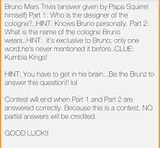 Did you know that his stage name was inspired by the wrestler bruno sammartino and chose his last name to be marred as girls said he was out of this world? Bruno S Ladies Club On Twitter Bruno Mars Trivia Favoritecologne Blc Contest Prize M A M A Earth Earth Essence Oil Http T Co Fddwtme9io