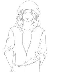 Outline for hoodie designs | hoodie drawing, art poses. Hoodie Anime Boy Base With Hair
