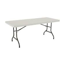 Lifetime 72 In Almond Plastic Portable Folding Banquet Table 22900 The Home Depot Folding Table Table Wood Console Table