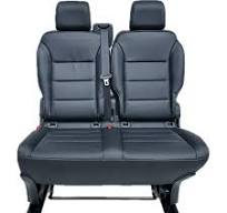 Van Seat - Double Bench - Leather + Fold Flat + Quick Release + ISO Fix + Slides Forwards & Backwards + fits most vans!