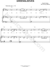 It is quite challenging, but you can make it sound beautiful! 16th Century English Melody Greensleeves Sheet Music Easy Piano In E Minor Transposable Download Print Sku Mn0060575