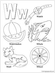 Unlimited wheels of fortune with unlimited labels. Letter W Image 1 Coloring Pages Alphabet Coloring Pages Free Printable Coloring Pages Online