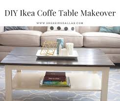 A beautiful wooden plank tops the pine bass. Diy Ikea Coffee Table Upgrade Lauren Virginia