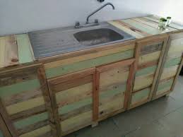 Buy wooden kitchen cabinets online @ low price in india. Pallet Wood Kitchen Counter With Sink 101 Pallets