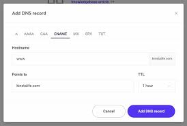 A canonical name (cname) record is used in the domain name system (dns) to create an alias from one domain name to another domain name. Wie Verweise Ich Meine Domain Oder Dns Auf Kinsta