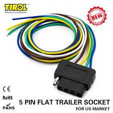 From 4 pin flat to 7 way round connectors. Tirol 5 Way Flat Trailer Wire Harness Extension Connector Socket With 36 Inch Cable Length End Connector T24512b Socket Connector Socket Hsocket R Aliexpress