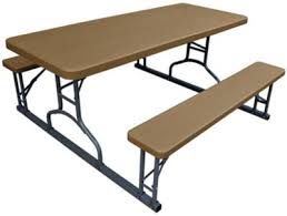 Lifetime 22119 folding picnic table, 6 feet, putty. Plastic Development Group 6 Ft Wood Grain Picnic Table With 2 Benches 622 At Tractor Supply Co