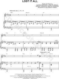 Black Veil Brides Lost It All Sheet Music In Bb Minor Transposable Download Print Sku Mn0150765