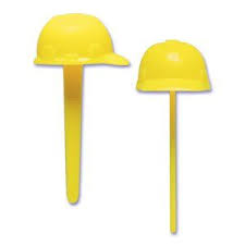 Amazon Com Construction Hat Cupcake Picks Set Of 12 Kitchen Dining Construction Hat Construction Cupcakes Handy Manny Birthday Party