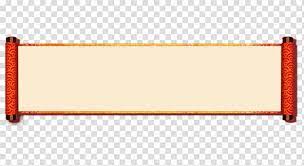 Orange And Beige Scroll Chinese New Year Free New Year Scrolls Border To Pull Material Transparent B Vintage Paper Background Transparent Background Clip Art