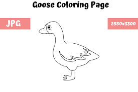 There are tons of great resources for free printable color pages online. Goose Coloring Page For Kids Grafico Por Mybeautifulfiles Creative Fabrica