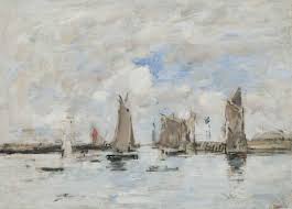 Eugene Boudin 1824 1898 L Entree Du Port De Trouville Ca 1892 1896 Huile Sur Bois 31 5 X 42 2 Cm C Muma Le Havre Flor Art Moderne Comment Peindre Art