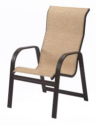 Cabo Sling High Back Aluminum Dining Arm Chair Et T Distributors Patio Lounge Chairs Outdoor Furniture Patio Furniture Cushions