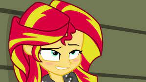 1000296 - suggestive, edit, edited screencap, screencap, sunset shimmer,  equestria girls, rainbow rocks, animated, bedroom eyes, blushing, female,  grin, implied sex, inverted mouth, lip bite, out of context, smiling -  Derpibooru