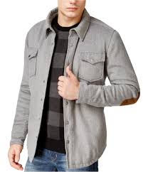 American Rag Mens Elbow Patch Shirt Jacket