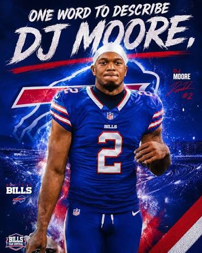 The official Bills media day photos of DJ Moore are here. 🥲