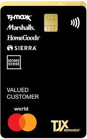 (note that technically the card is the tjx credit card and is the card of tj maxx, marshalls, sierra trading post. Tjx Rewards World