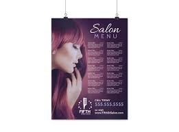 Download beauty salon poster graphic templates by ambergraphics. Hair Salon Menu Poster Template Mycreativeshop