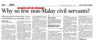 The numerous civil servants who can be encountered in the bars and of the urban and peri‑urban areas where they spend a month's salary in one night give ample testimony of this selfish and anti‑social aspect of corruption. How Hard Is It For A Non Bumiputera To Get A Job In The Malaysian Gomen Service