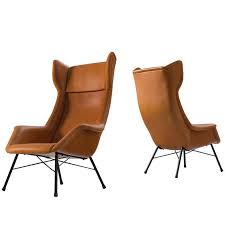 Lounge Chairs In New Leather Upholstery By M Navratil Leather Upholstery Lounge Chair Design Chair